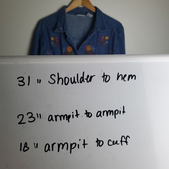 Vintage 90s Denim Blouse Size XL - Picture 7 of 7